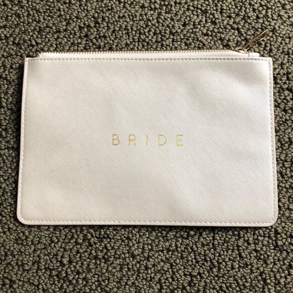 BRIDE Zip Pouch—off white/gold - Picture 1 of 3